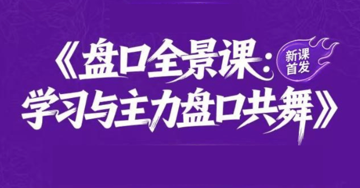 盘口周期系统课+盘口全景系统课不带更新